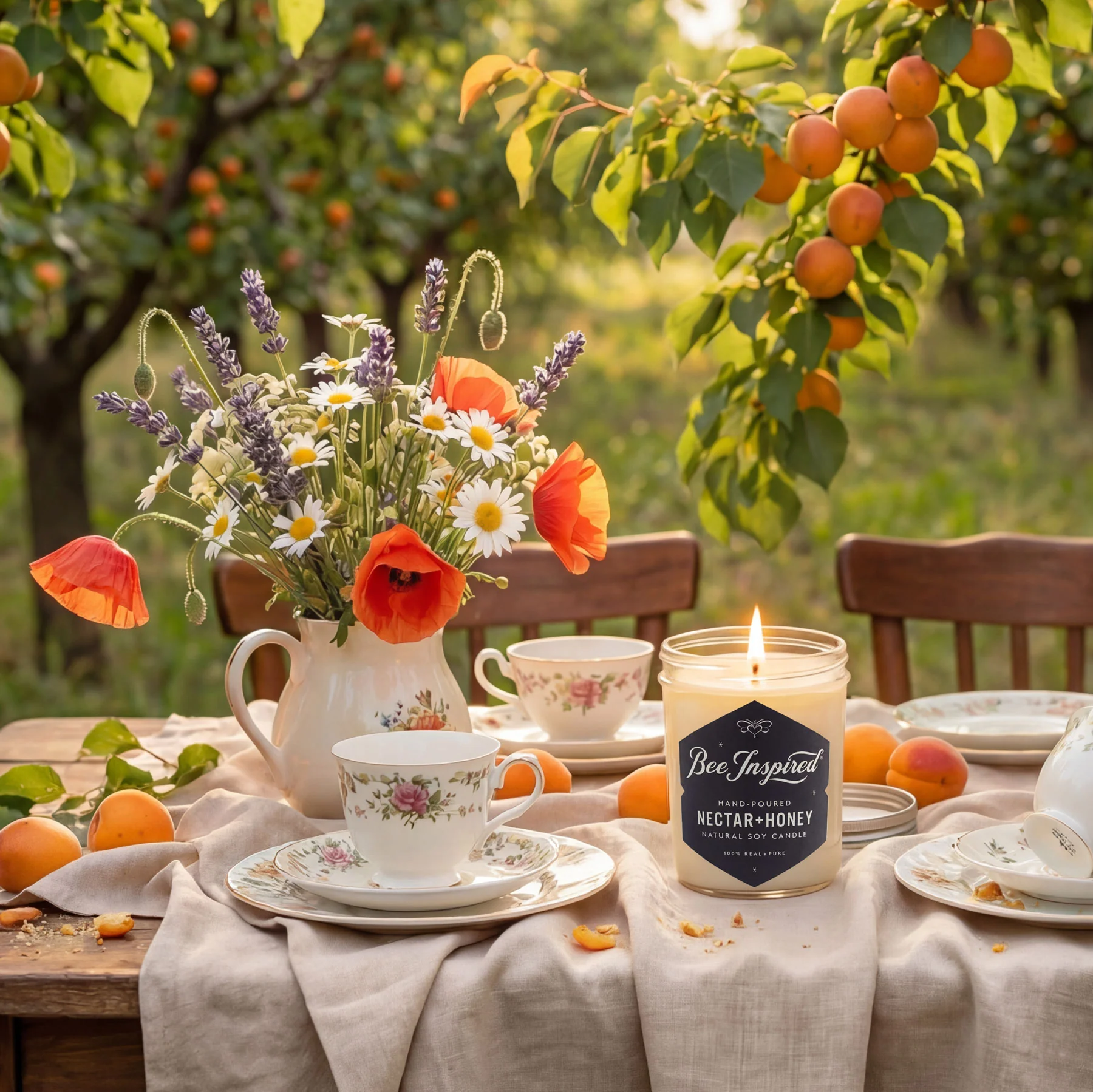 Blush Apricot Soy Candle - Image 4