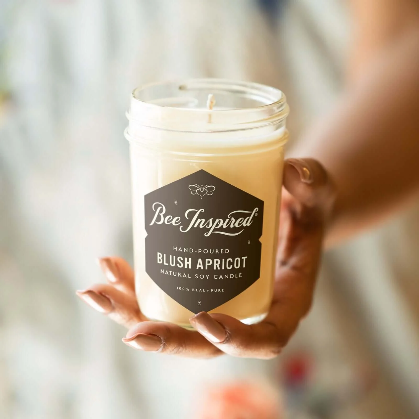 Blush Apricot Soy Candle - Image 5