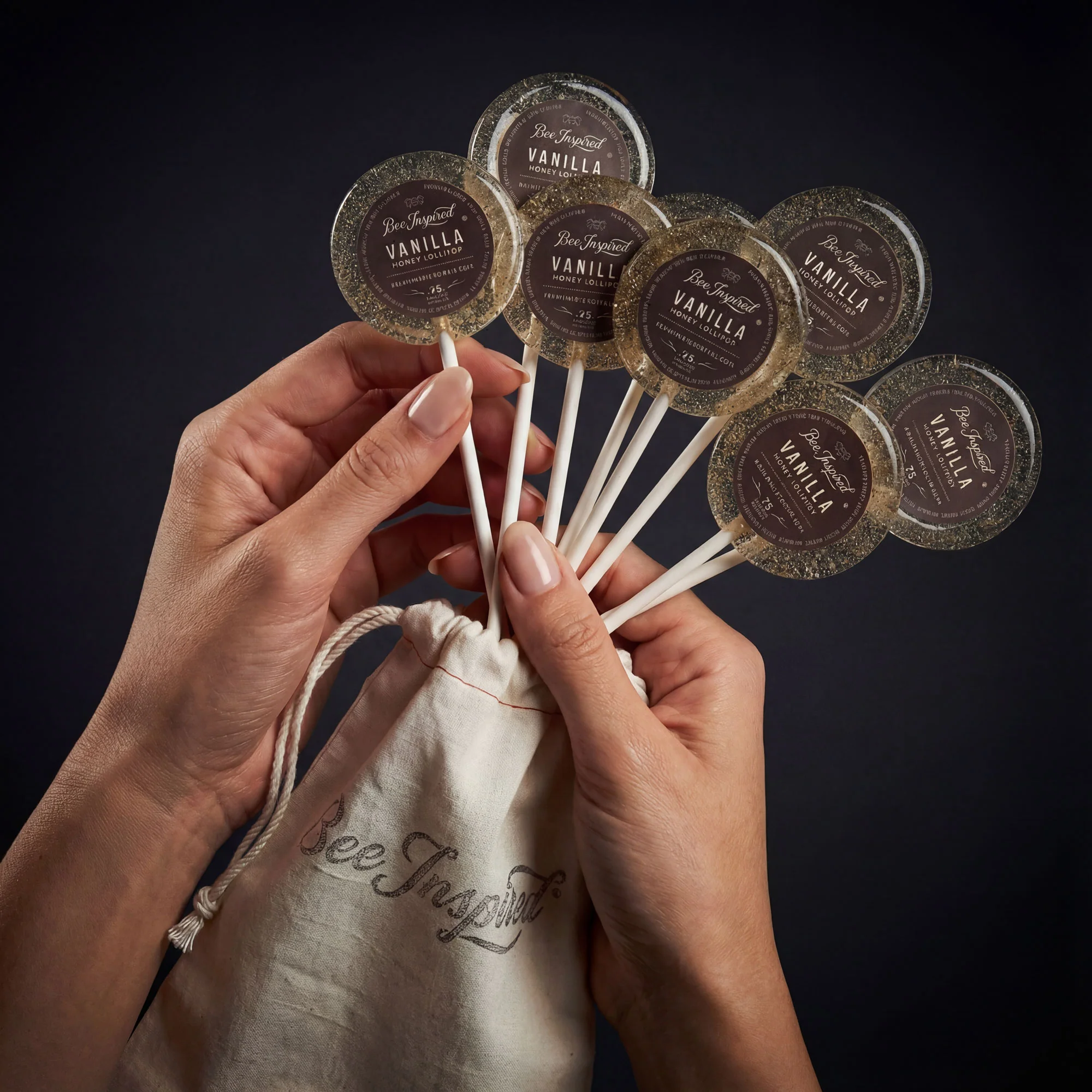 Vanilla Honey Lollipops – Bag of Eight - Image 5