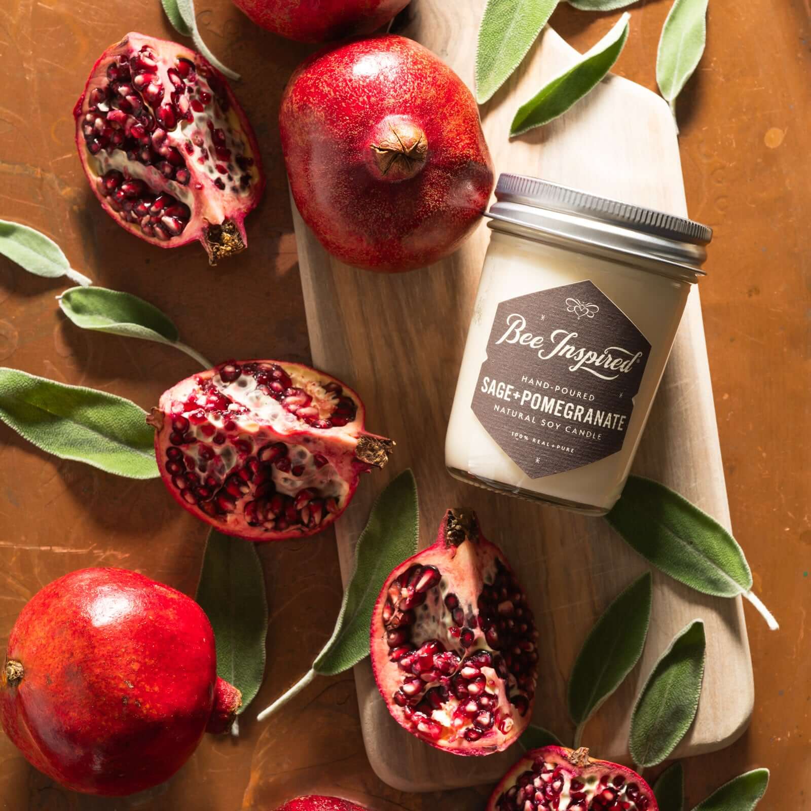 Sage+Pomegranate Soy Candle - Image 4