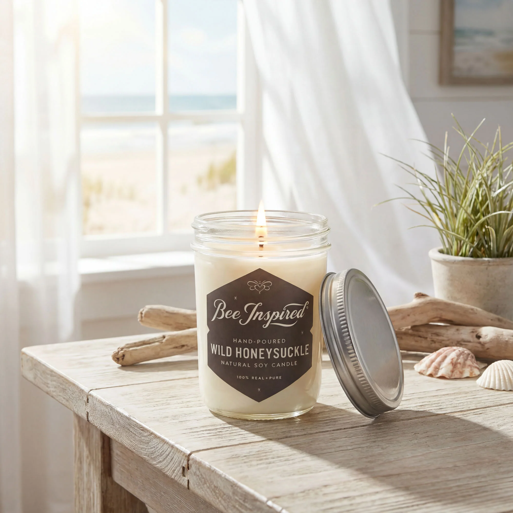 Wild Honeysuckle Soy Candle - Image 3
